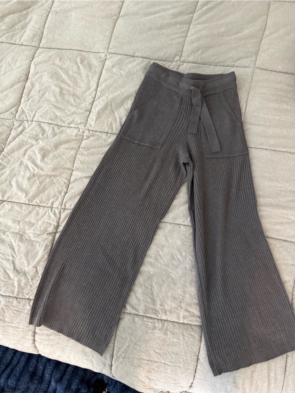 Splendid Rib-Knit Cropped Wide Leg Pants - Picture 6 of 6
